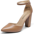 Womens Coco High Heels Chunky Block Pumps Pointed Toe - 4in Support