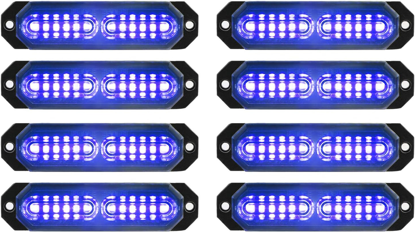 Ultra Slim 12-LED Surface Mount Strobe Lights for Vehicles