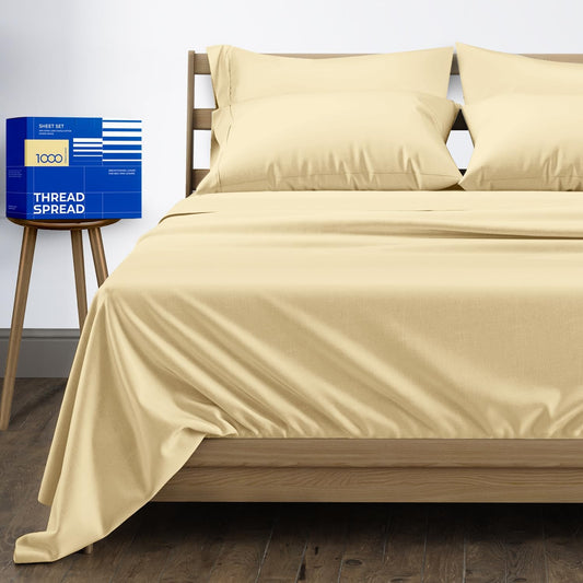 100% Pure Egyptian Cotton King Size Sheets for Luxurious Sleep