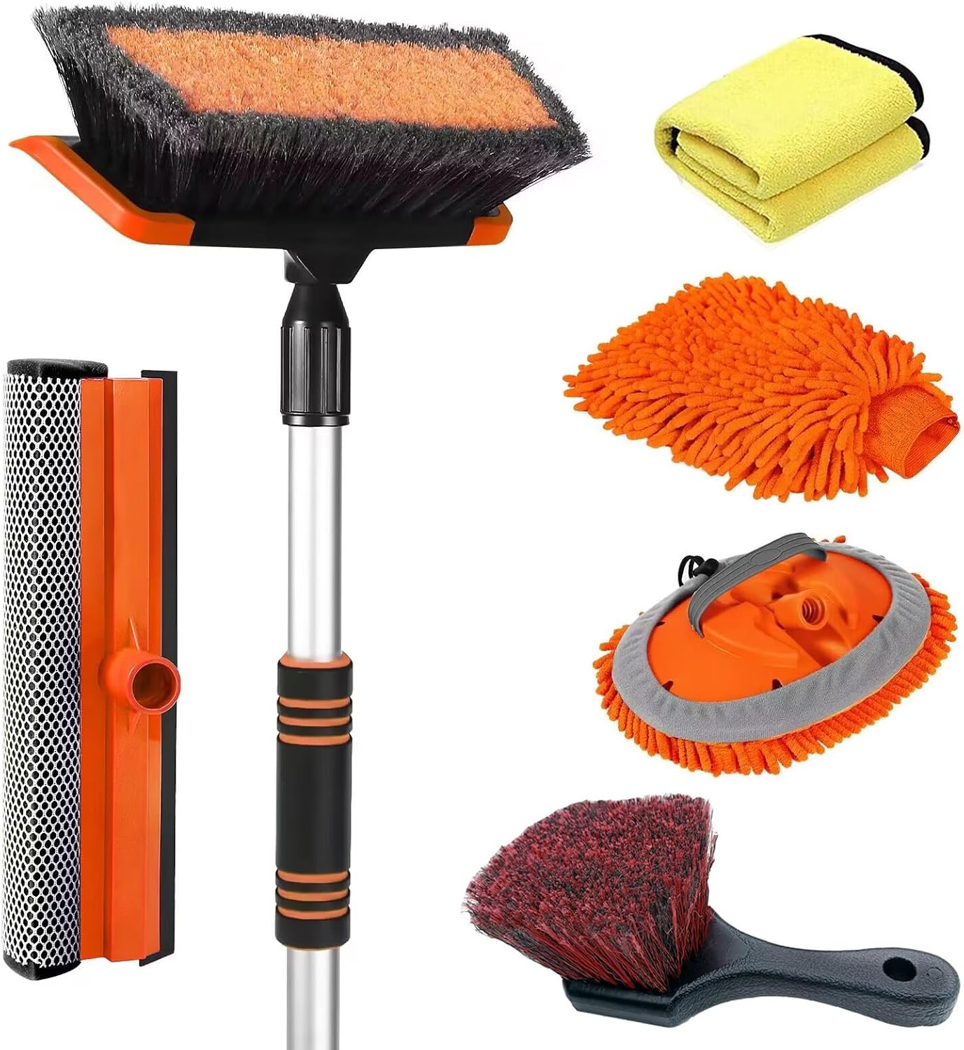 62 Inch Car Wash Brush Kit for Scratch-Free Cleaning and Detailing