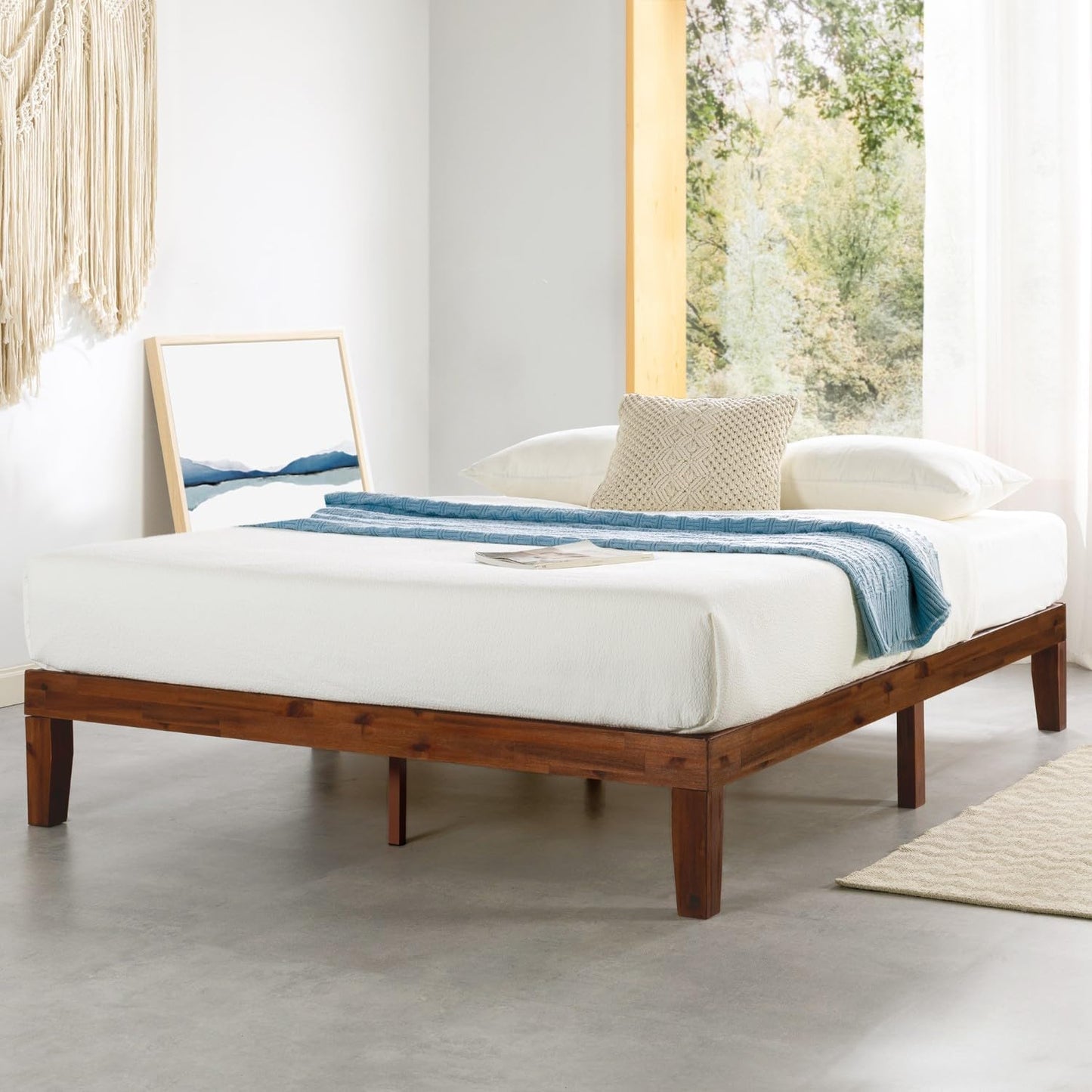 Mellow Naturalista Classic Queen Platform Bed with Wooden Slats