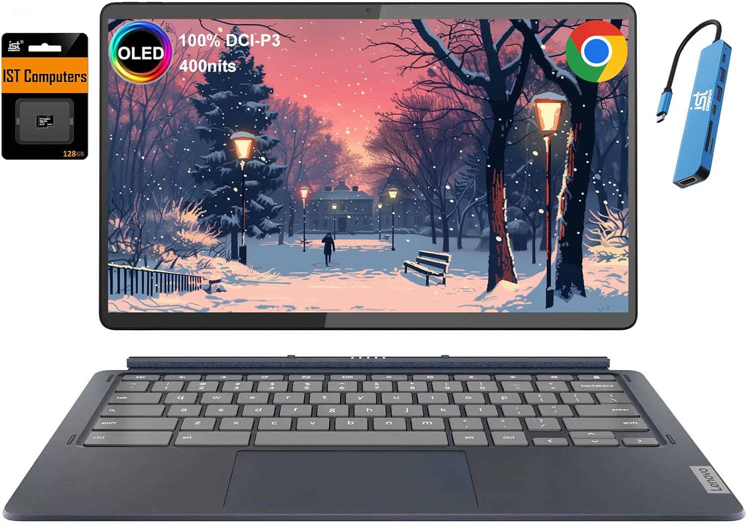 Lenovo Chromebook Duet 5 2-in-1 Tablet Laptop with Detachable Keyboard