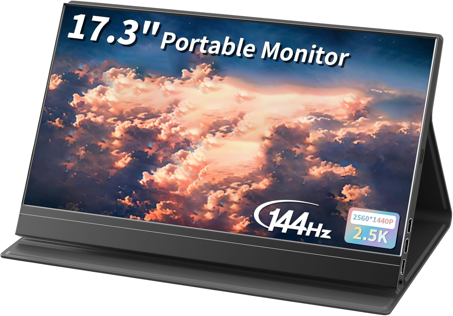 17.3in Portable Monitor with 2.5K Resolution for Gaming and Work