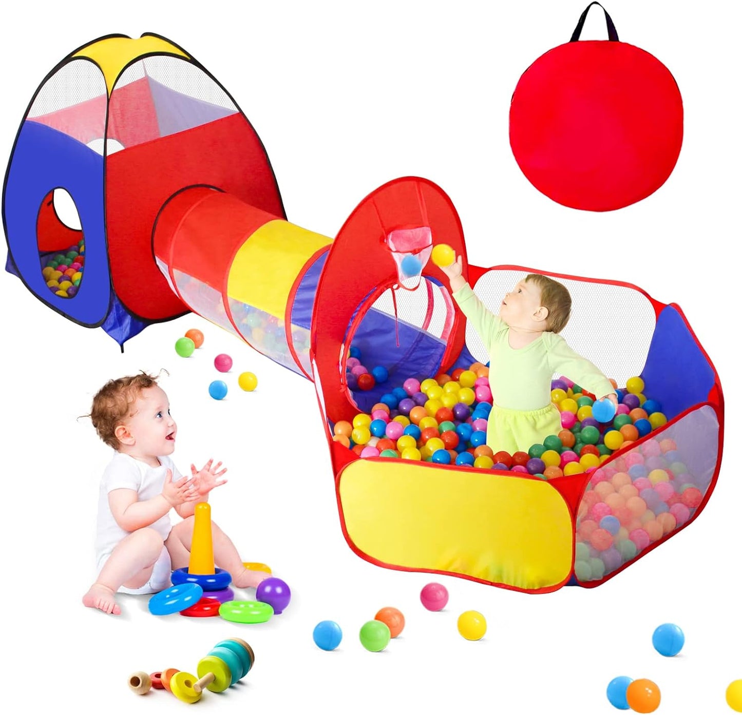 Kids 3-in-1 Play Tent Combo - Indoor Outdoor Fun!