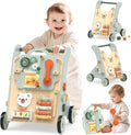 Wooden Baby Walker Adjustable Speed 10-in-1 Montessori Walker