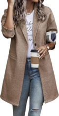 PRETTYGARDEN Women Plaid Shacket Jacket - Cozy Tartan Knee-Length Coat