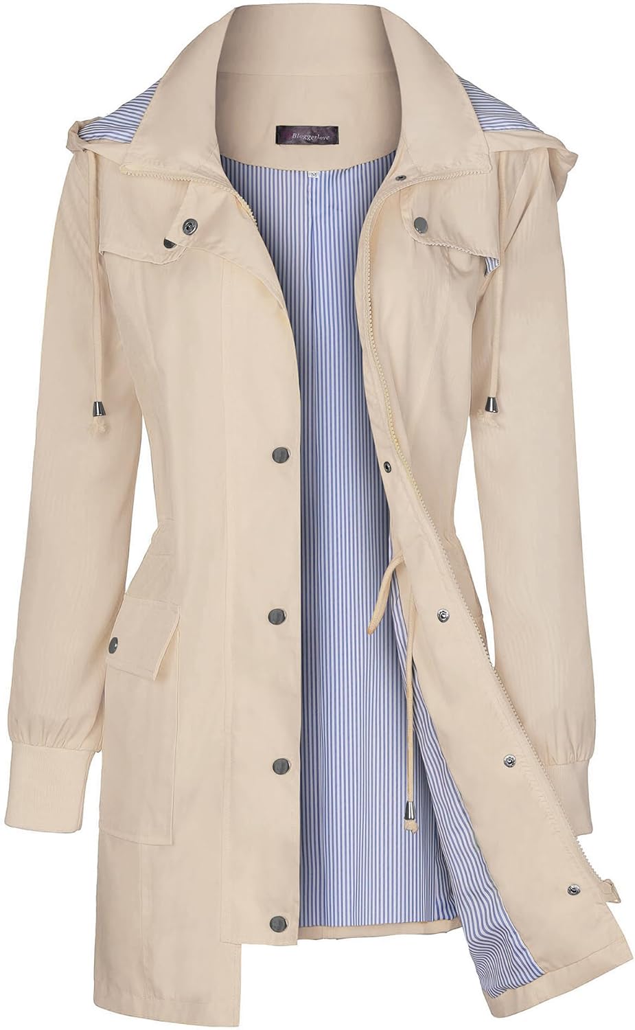 Bloggerlove Lightweight Waterproof Rain Jacket for Women Outdoor