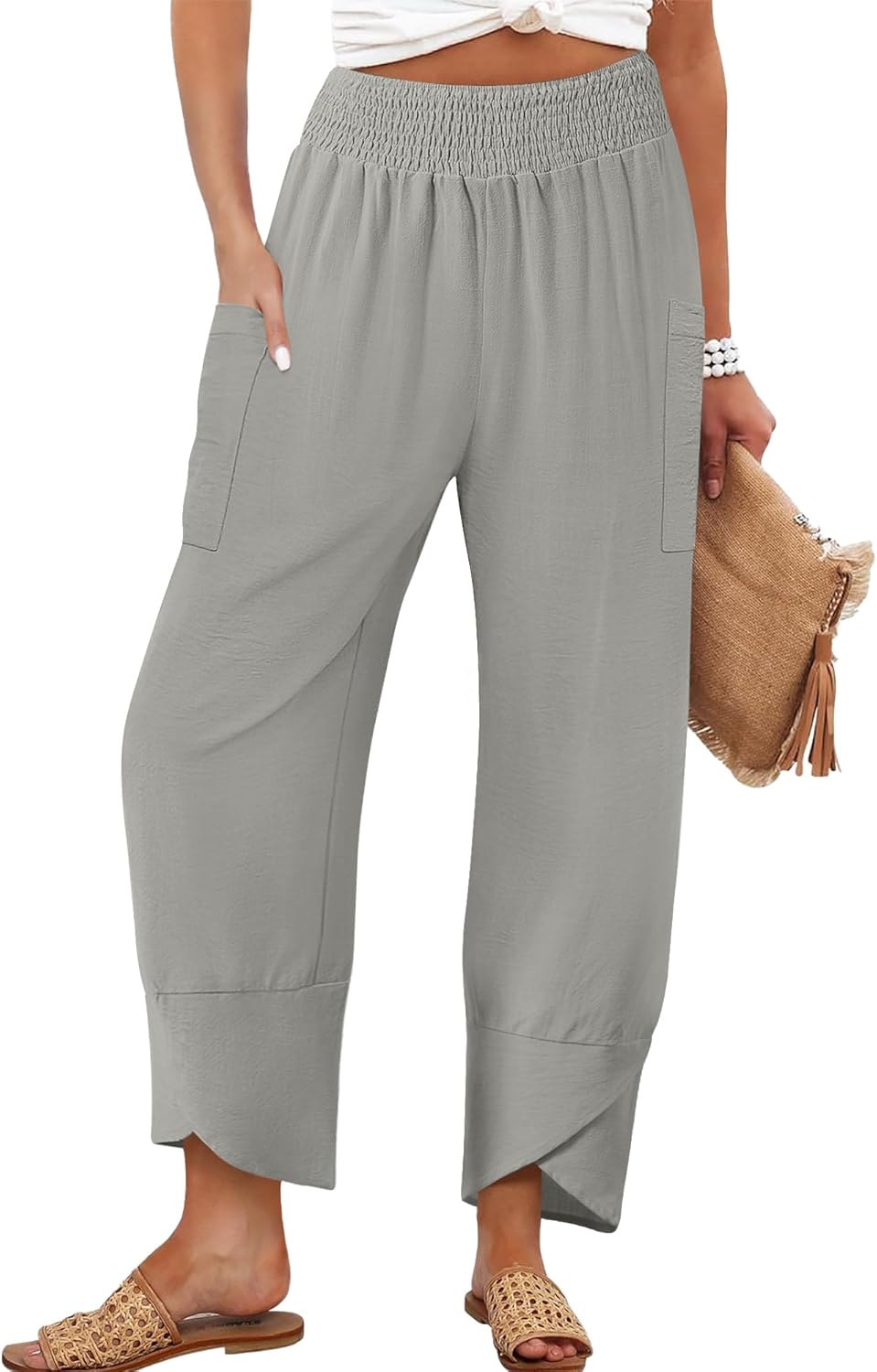 Women's Summer High Waisted Baggy Pants for Effortless Style