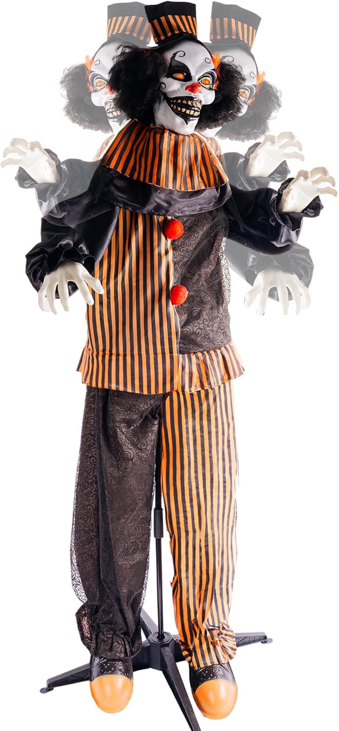 Life Size Animatronic Scary Clown for Halloween Decorations