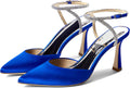 Coutgo Rhinestone Heels Kitten Pumps - Sparkly Pointed Toe