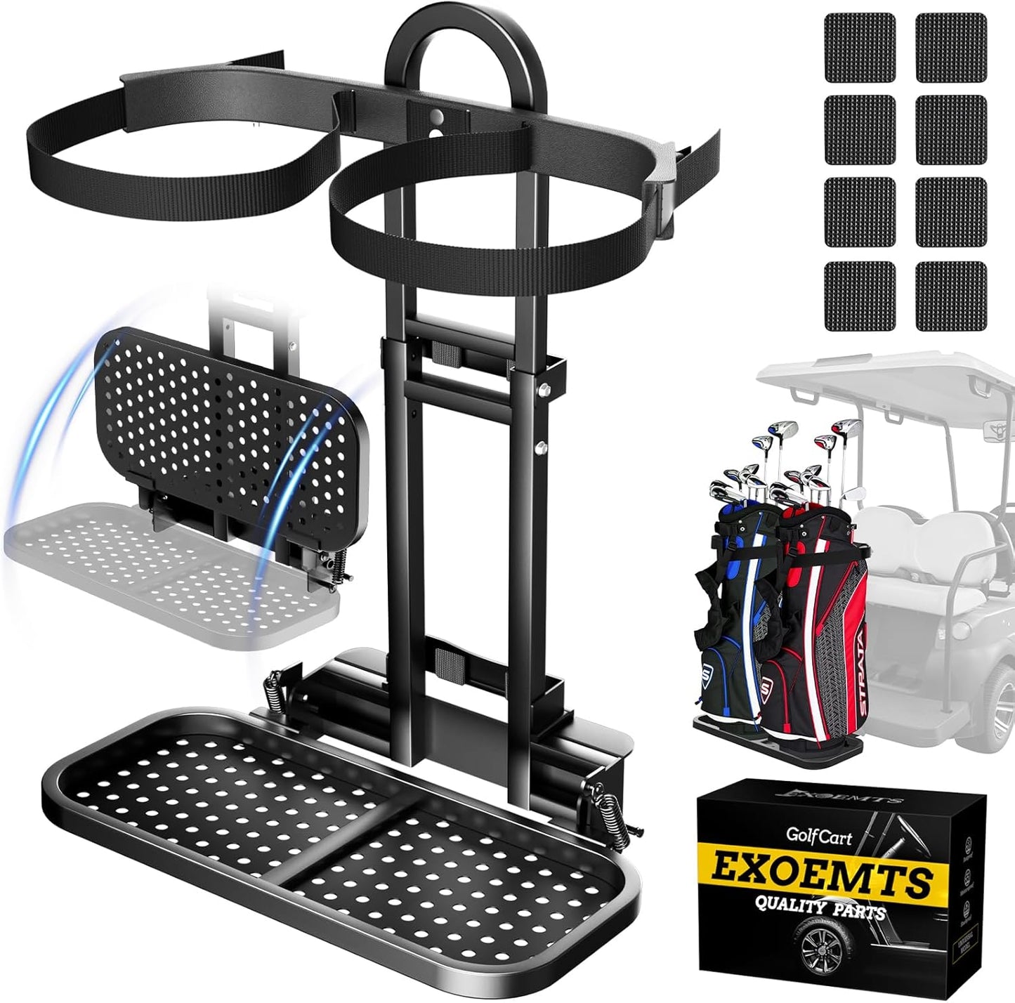 Universal Foldable Golf Cart Rear Seat Bag Holder for EZGO