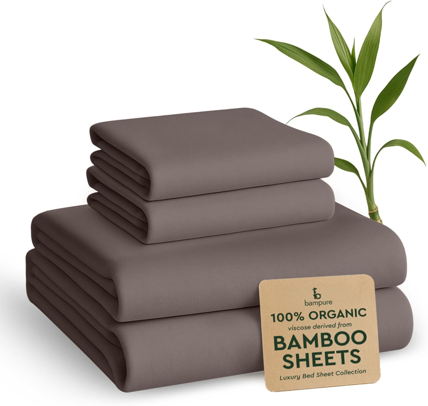 BAMPURE Luxury Series Queen Sheet Set - Soft Bamboo Sheets