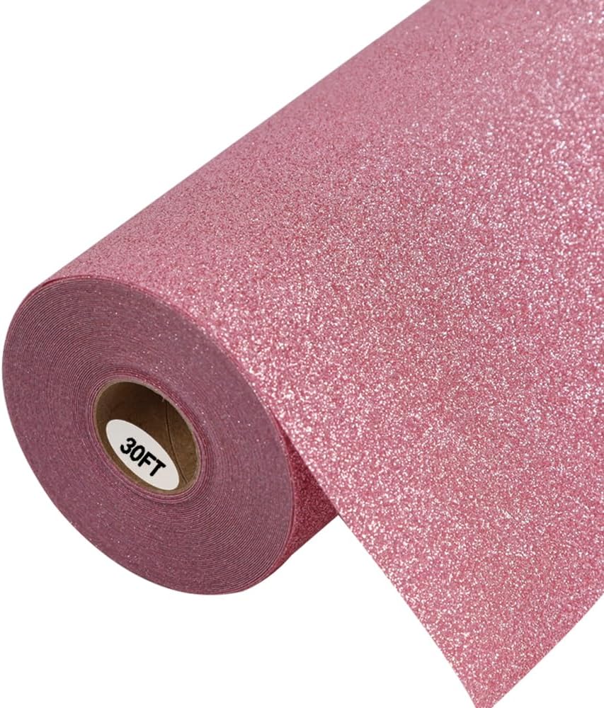Glitter Pink Heat Transfer Vinyl Rolls for Creative Projects