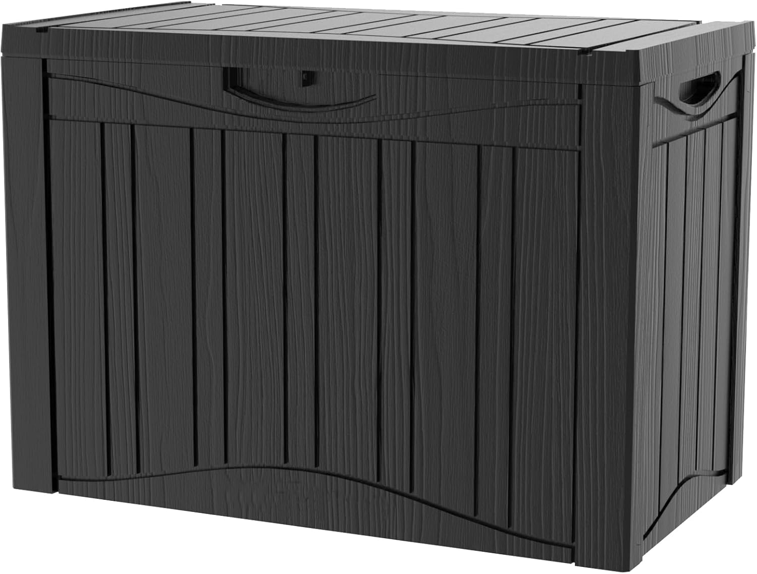 45 Gallon Waterproof Lockable Resin Deck Box for Outdoor Storage