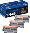TN450 Black High Yield Toner Cartridge 3-Pack for Brother Printers
