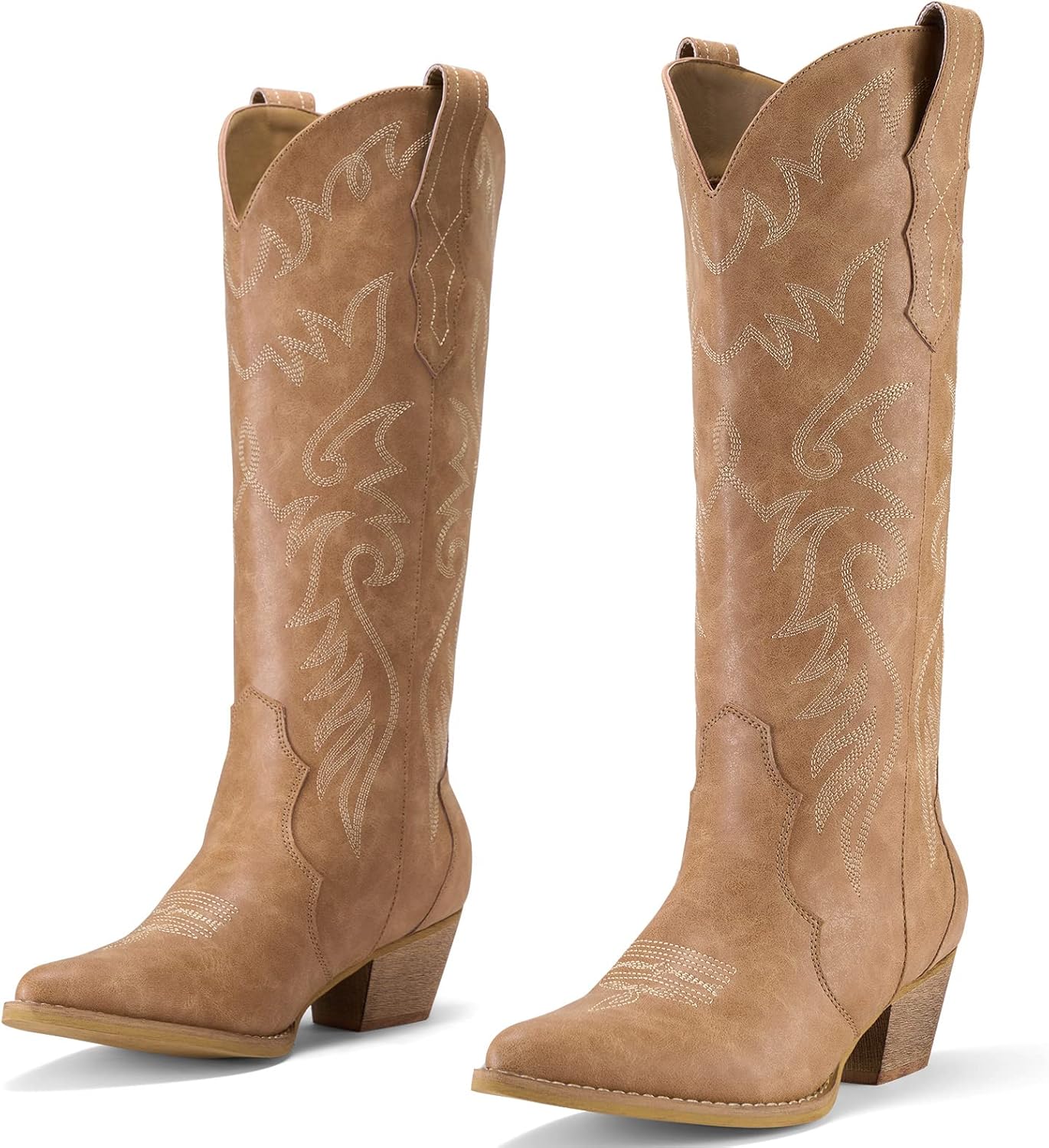 Rollda Cowboy Boots for Women - Stylish Knee-High Western Footwear