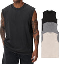 Mens Cotton Sleeveless Muscle Tank Top for Gym & Beach - Soft Cotton