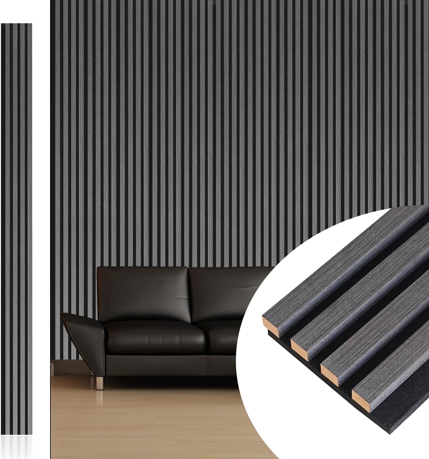 NeatiEase Acoustic Slat Wall Panels for Noise Reduction Decor
