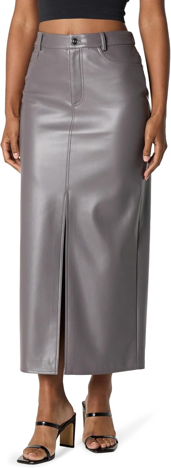 The Drop Women's Larissa Vegan Leather Maxi Skirt Review