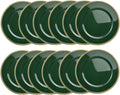 13 in Green Charger Plates - Set of 12 Beaded Round Dinner Chargers