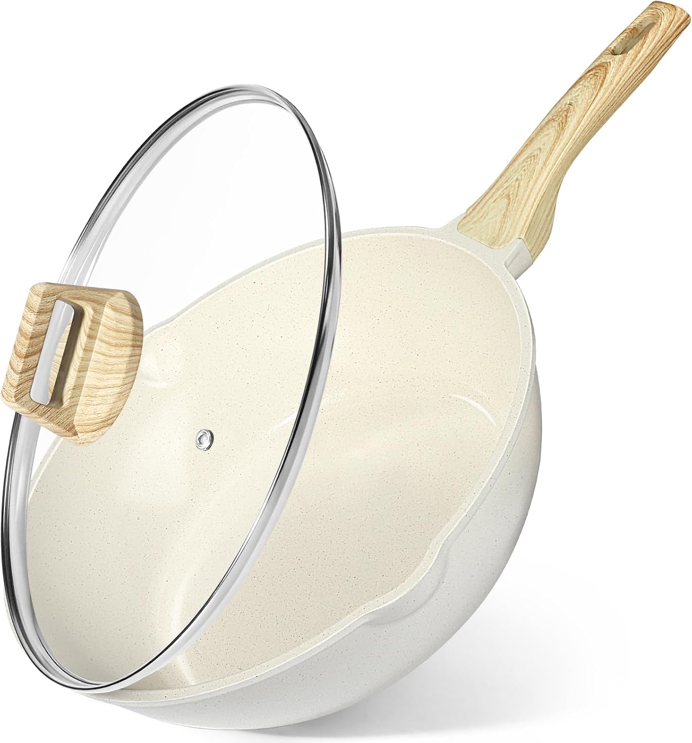 GiPP Ceramic Nonstick Deep Frying Pan Skillet for Healthy Cooking