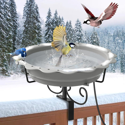 Heated Bird Baths for Outdoors - 100W Winter Bird Bath