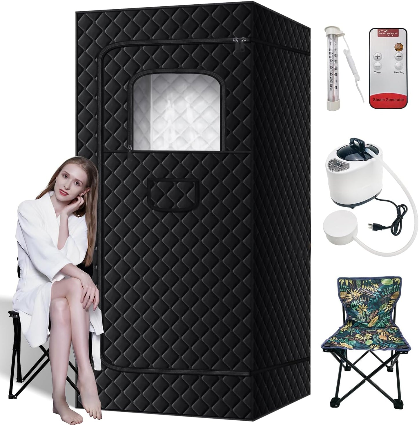 Portable Full Body Steam Sauna | 2.6L Generator, Remote Control