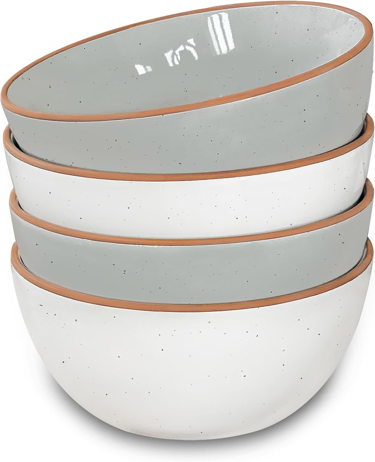 Mora Ceramic Bowls Set of 4 - Perfect for Cereal, Salad, and More