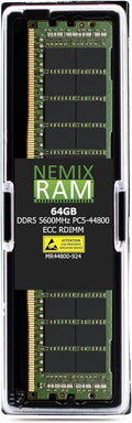 NEMIX RAM 64GB DDR5 5600MHz Registered ECC RDIMM - Server Upgrade