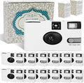 12 Pack Disposable Cameras for Wedding Bulk - White 35mm One-Time