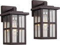 MICSIU Bronze Outdoor Wall Sconce 2 Pack - Classic Oil Rubbed Bronze