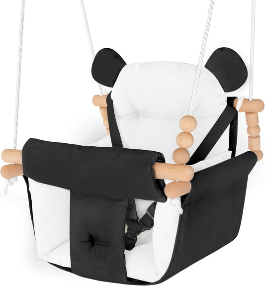 Baby Swing Indoor Outdoor with 3-Point Safety Harness for Kids