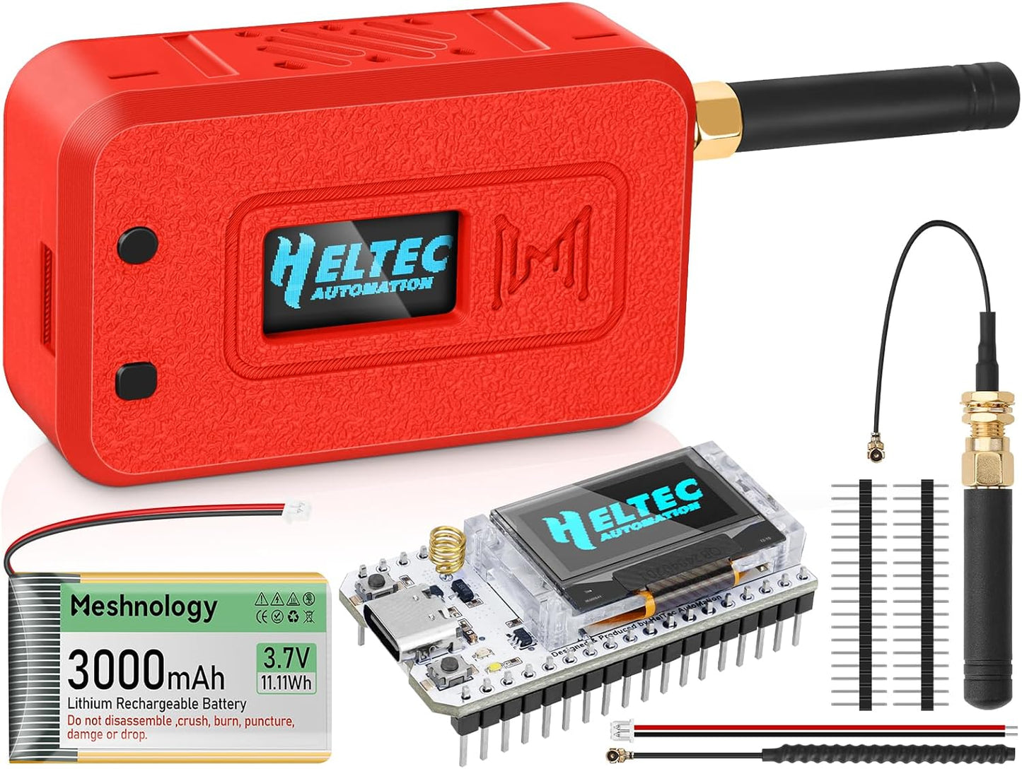 ESP32 Lo Ra V3 Module Board with 915 MHz Antenna and Battery