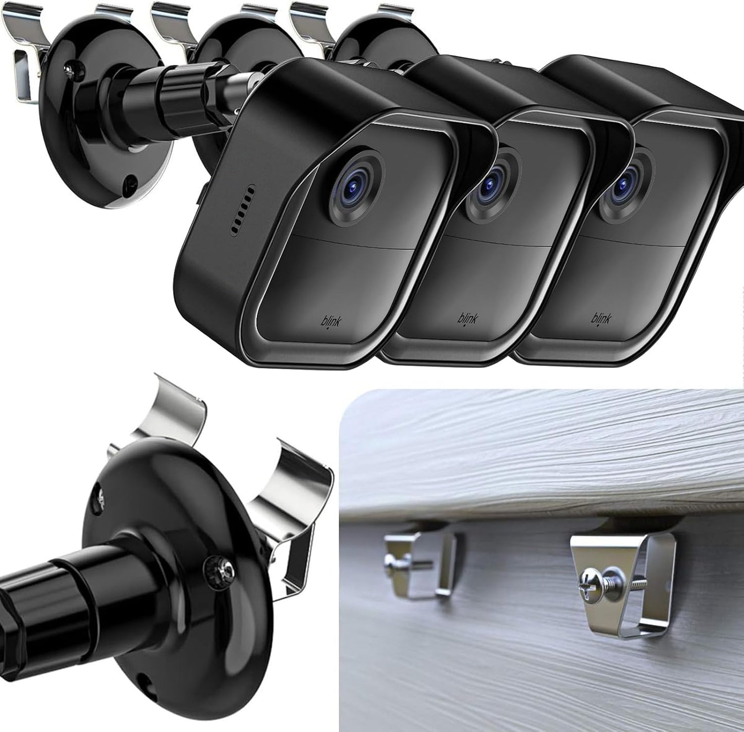 Blink Outdoor Siding Mount Bundle - Waterproof & No-Hole Installation - 3 Pack