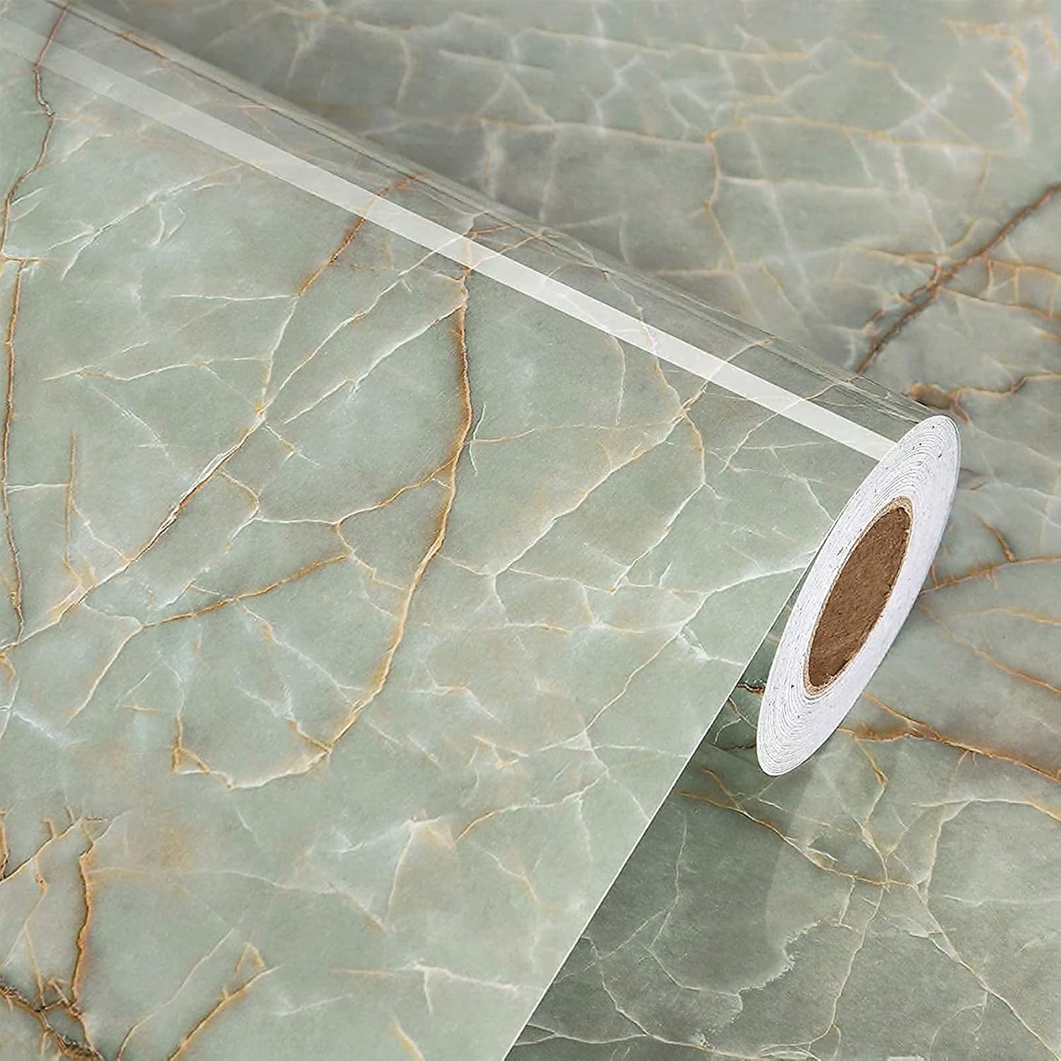 Cyan Marble Contact Paper for Countertops Waterproof Vinyl