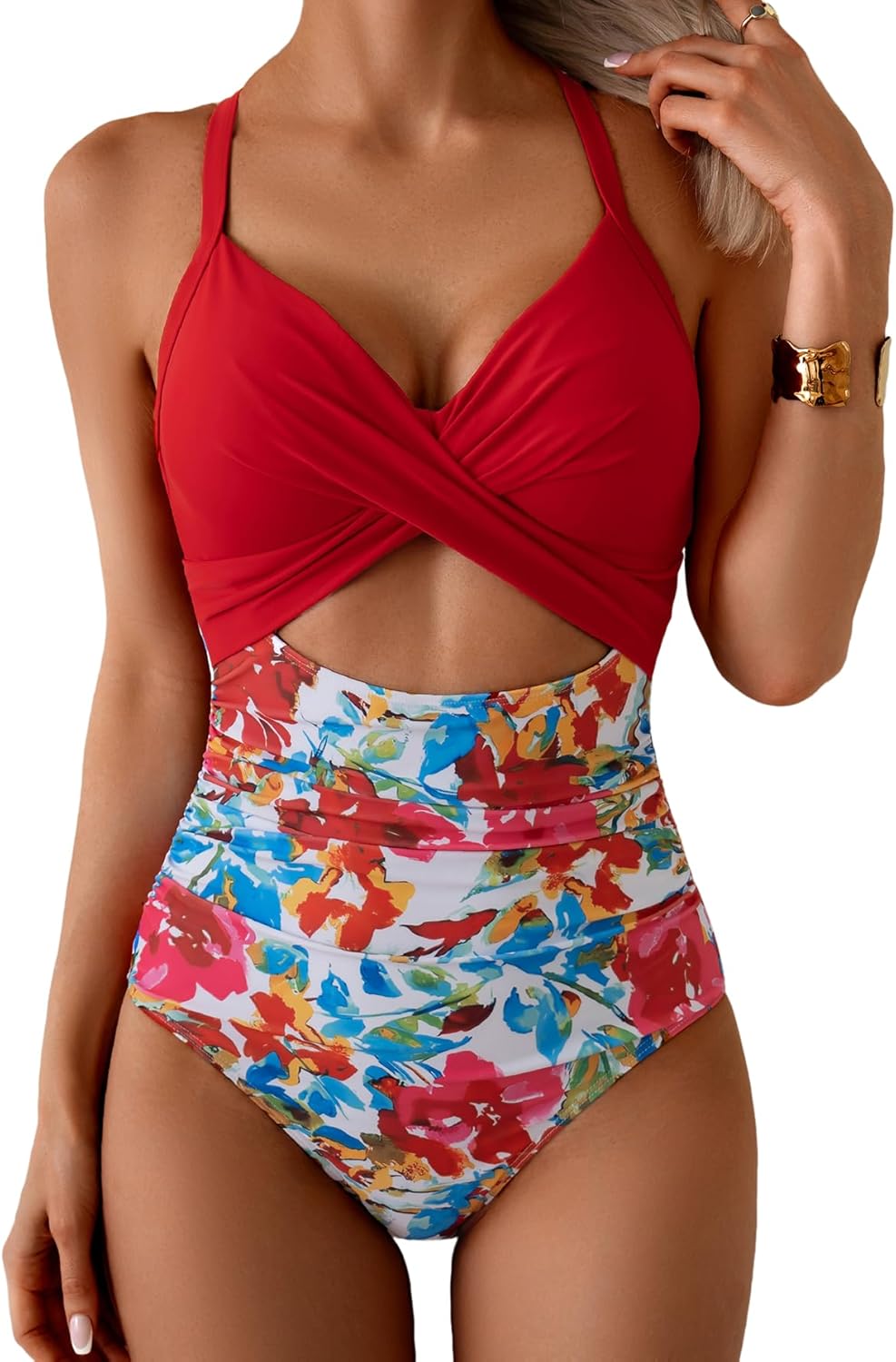 Eomenie Women's One Piece Swimsuits for Tummy Control Style