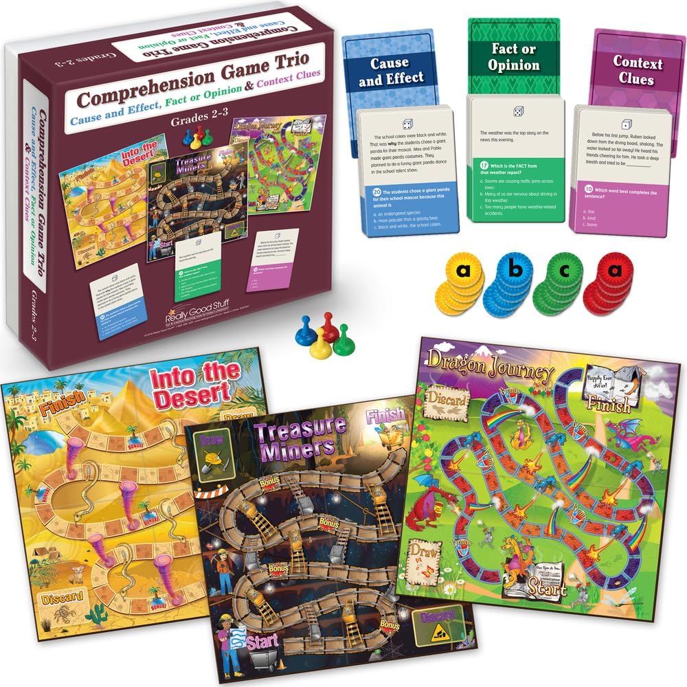 Comprehension Game Trio for Grades 2-3: Engage Young Readers