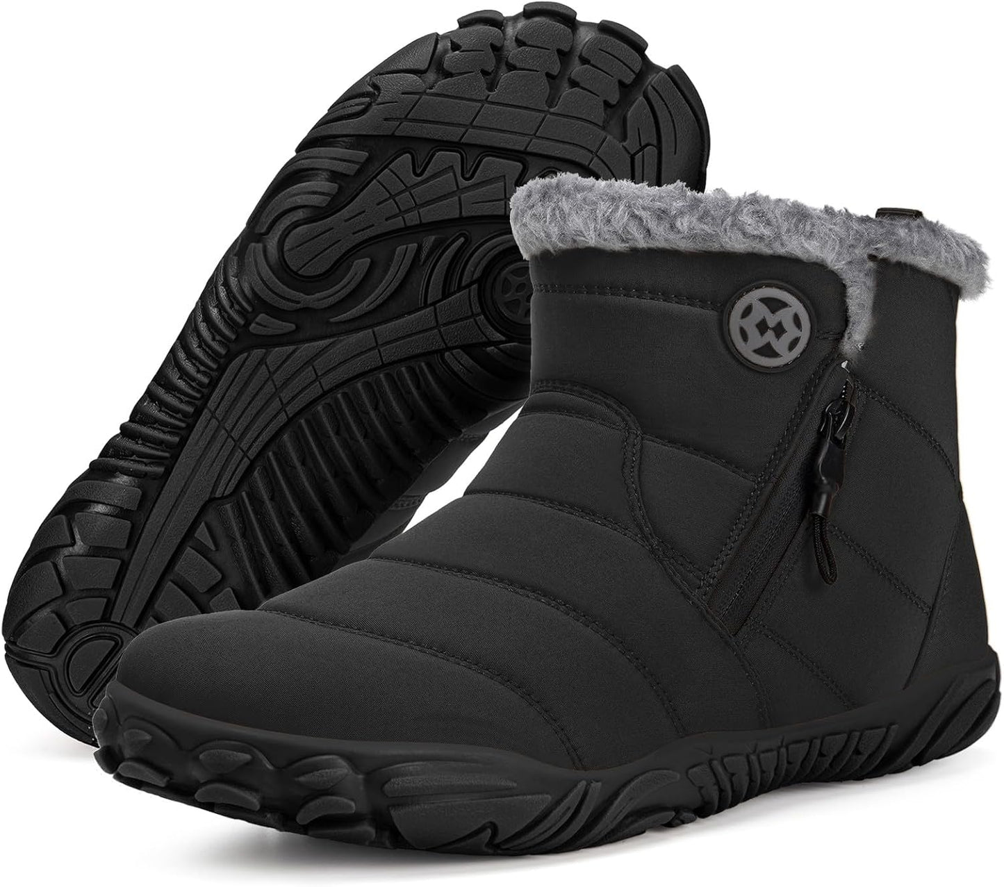 Womens Mens Barefoot Boots for Winter Snow with Warm Lining