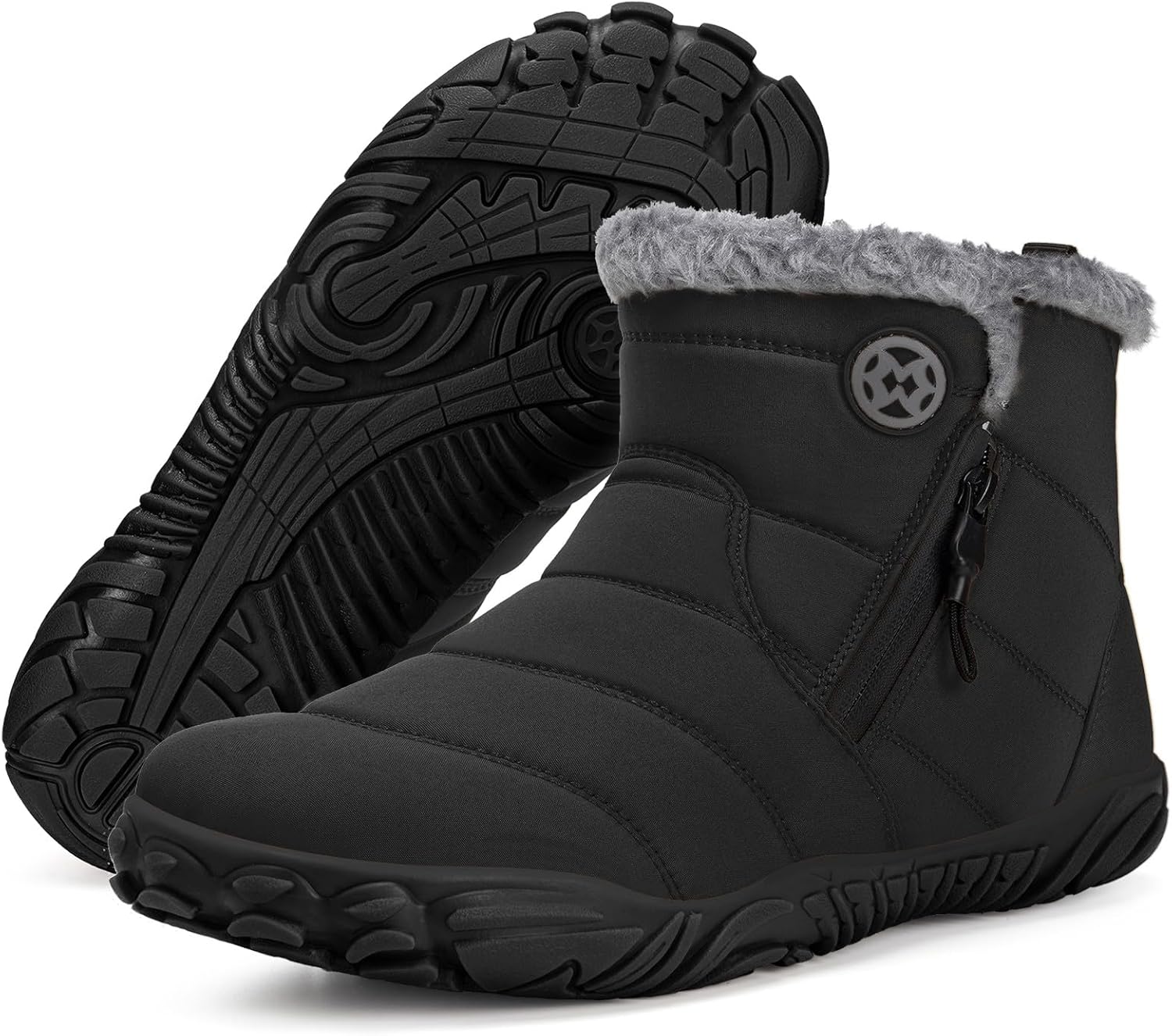 Womens Mens Barefoot Boots for Winter Snow with Warm Lining