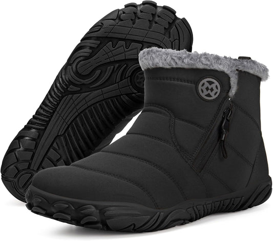 Womens Mens Barefoot Boots for Winter Snow with Warm Lining