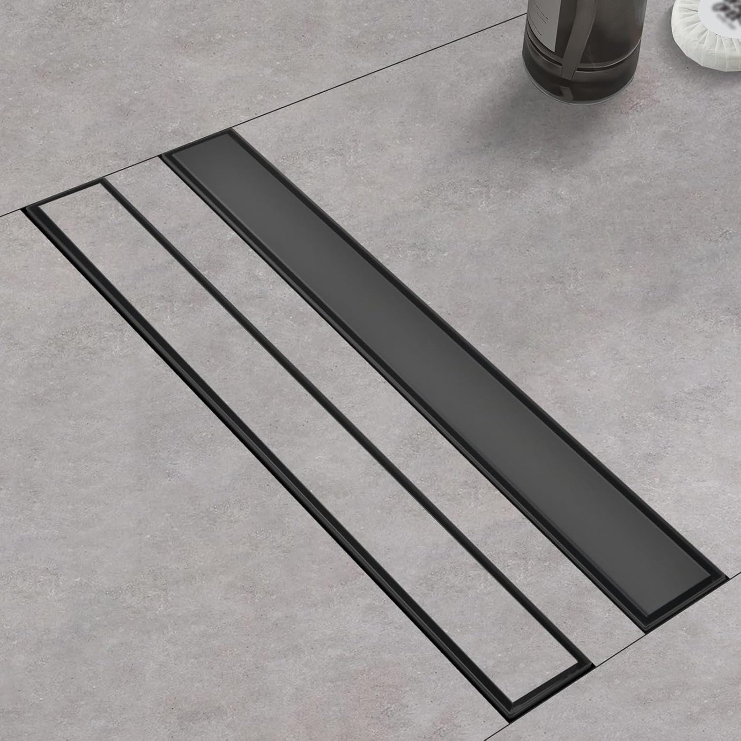 Linear Shower Drain with Tile Insert Panels for Modern Bathrooms