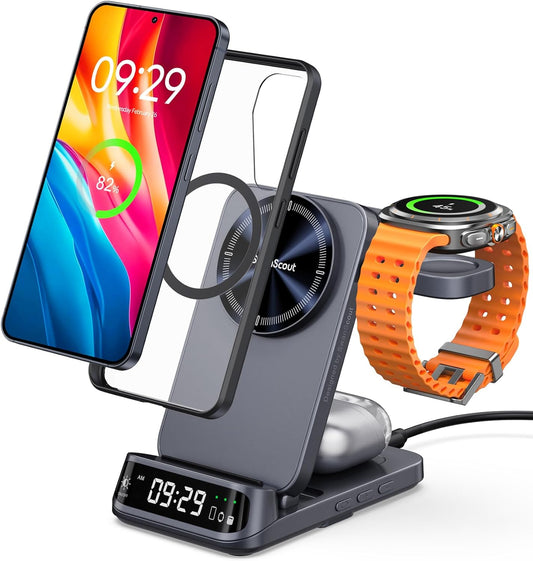 Magnetic Wireless Charging Station for Galaxy S25/S24/S23/Note 20