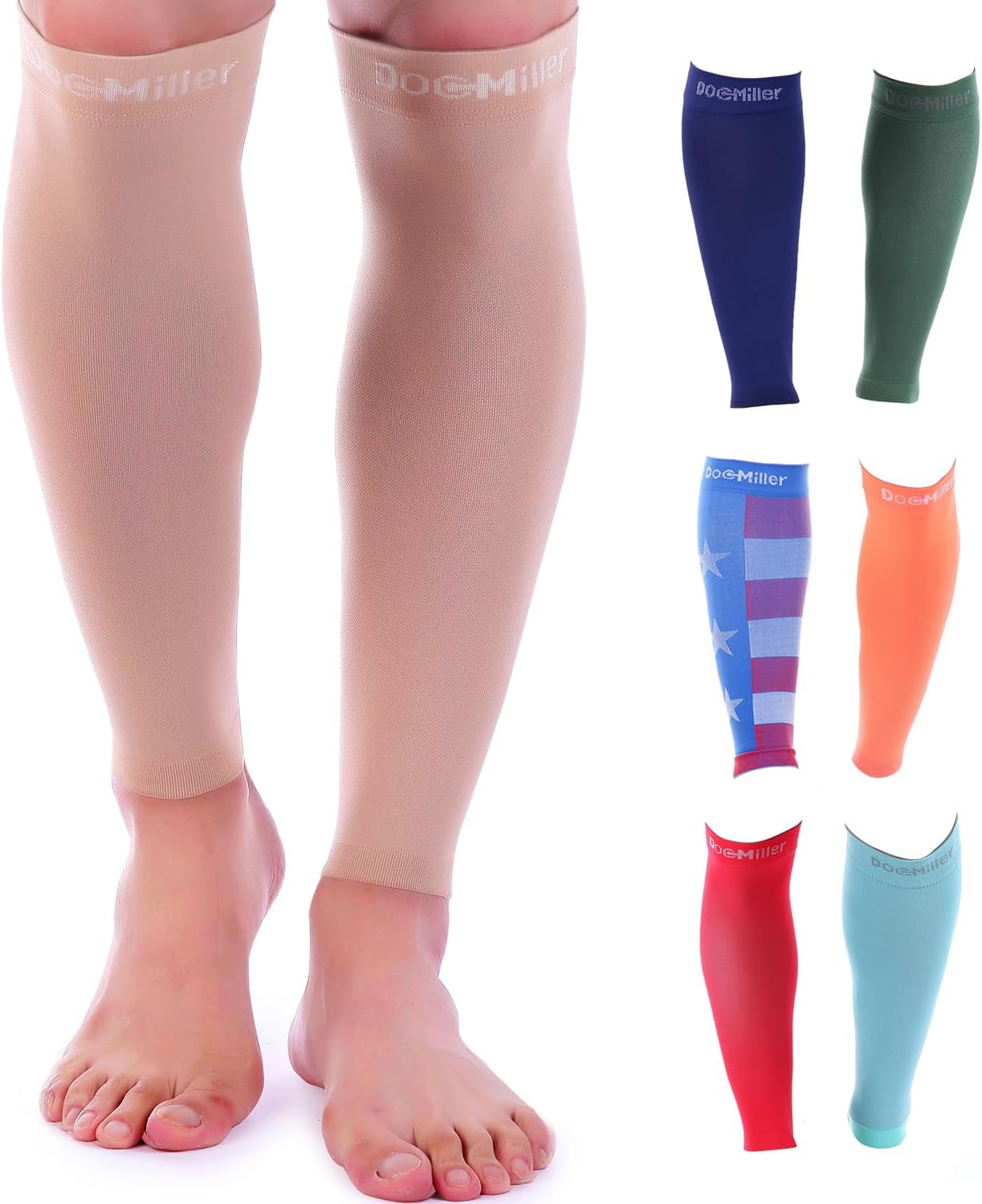 Doc Miller Compression Calf Sleeve for Men & Women - 20-30mmHg