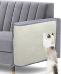 Cat Scratch Sofa Arm Shield Large Sisal Protector - Light Grey Left