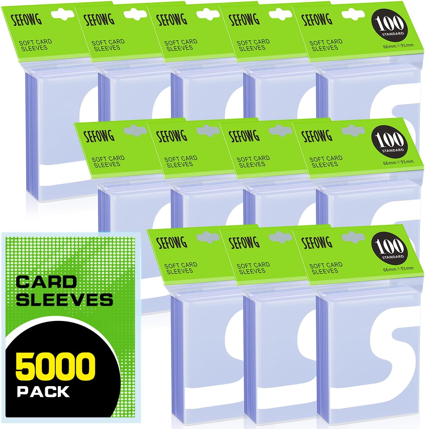 5000ct Clear Penny Sleeves for Trading Cards - Ultra Soft Protection