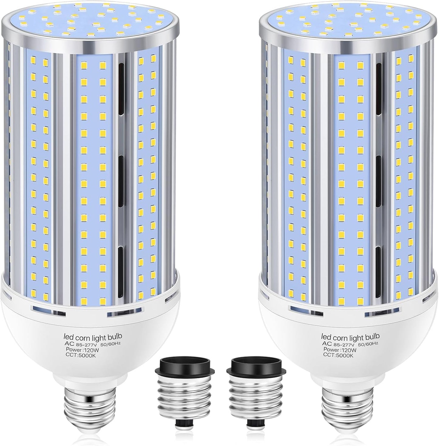 2 Pack 120W Corn LED Light Bulb for Bright Indoor and Outdoor Use