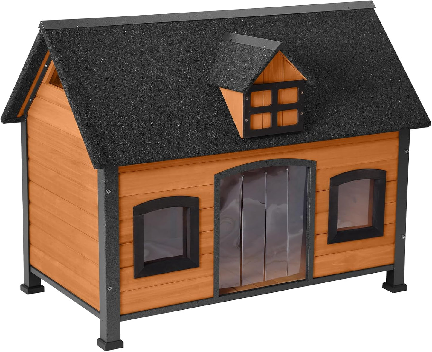 Aivituvin Large Dog House with Insulation and Metal Frame Design