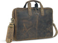 Genuine Leather Laptop Bag for Men 15.6in - Padded Messenger Sleeve