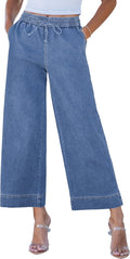 Luvamia High Waisted Cropped Wide Leg Jeans for Women Fashion