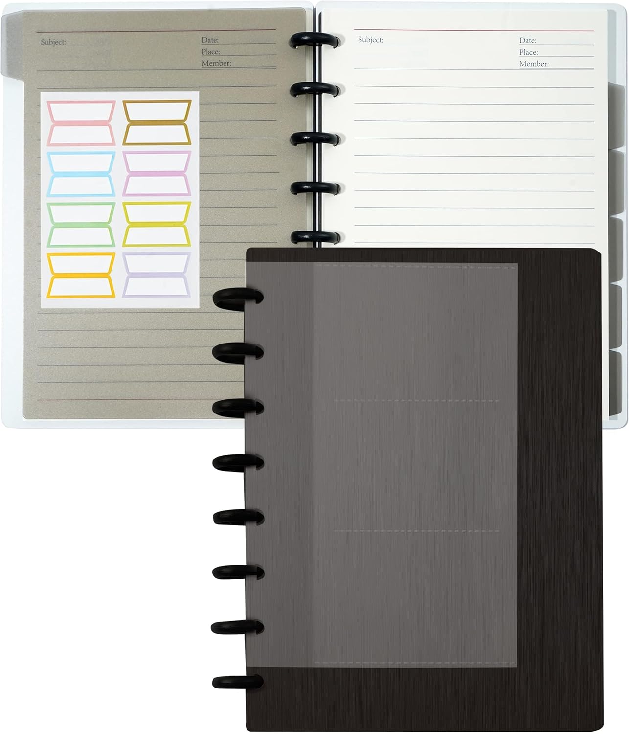 Yoment 5-Subject Discbound Planner: Customizable & Refillable